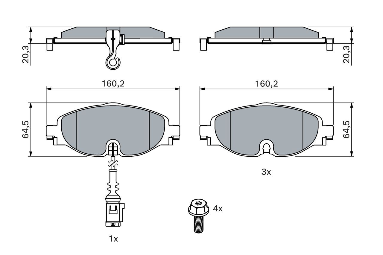 BOSCH 8V0698151 FREN BALATASI ÖN