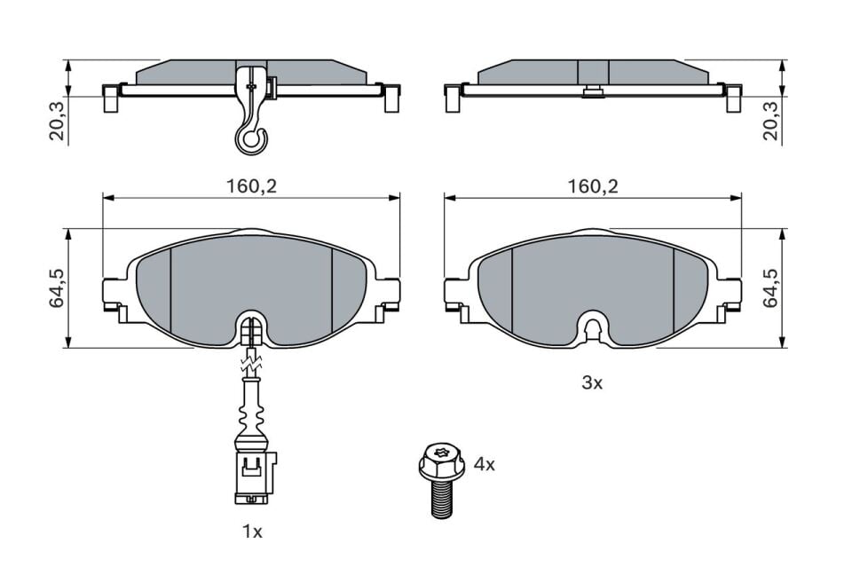 BOSCH 8V0698151 FREN BALATASI ÖN