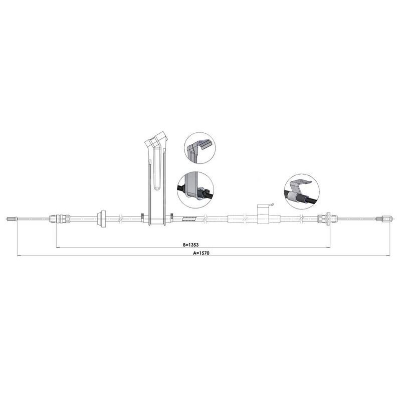 CAVO KK31 2A809 BA EL FREN TELI ARKA SOL FORD TRANSIT V-363