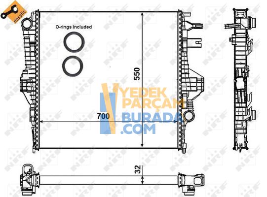 NRF 7P0121253A SU RADYATÖRÜ VW TOUAREG-CAYENNE