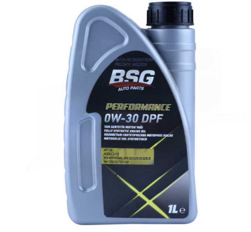 BSG BM MOTOR YAGI 0W30 DPF 1 LİTRE SN/CF PARTİKÜLLÜ FULL SENTETİK