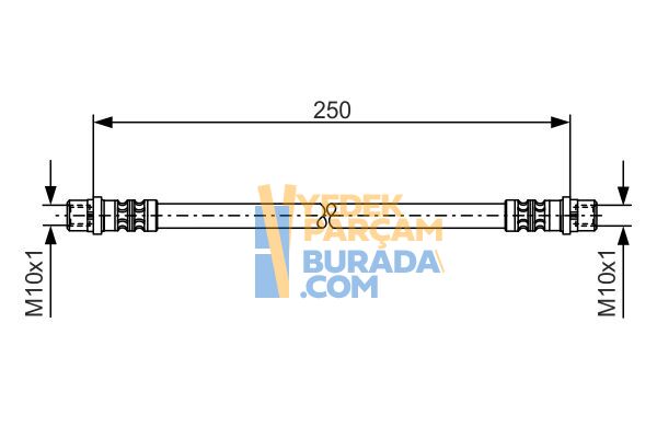 BOSCH 7H0611775 FREN HORTUMU ARKA VW T5-T6