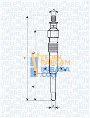 M.MARELLI 5960.68 / 5960.F6 KIZDIRMA BUJISI PSA PARTNER / BERLINGO / 1.9 DW8
