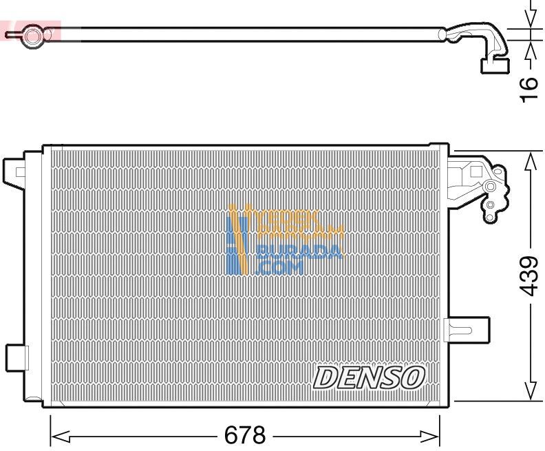 DENSO 7E0820411B KLIMA RADYATÖRÜ VW T5,5-T6