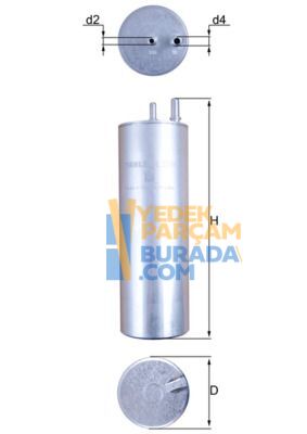 MAHLE 7H0127401D YAKIT FILTRESI VW T5-T5,5 / AXD-CAAA-CAAB-CAAC 2,0 TDİ-2,5 TDİ