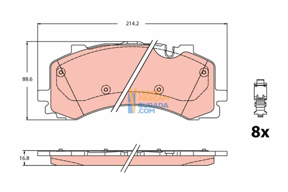 TRW 4M0698151K FREN BALATASI ÖN VW Q7