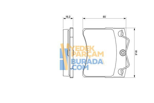 BOSCH 701698151G FREN BALATASI ÖN VW T4