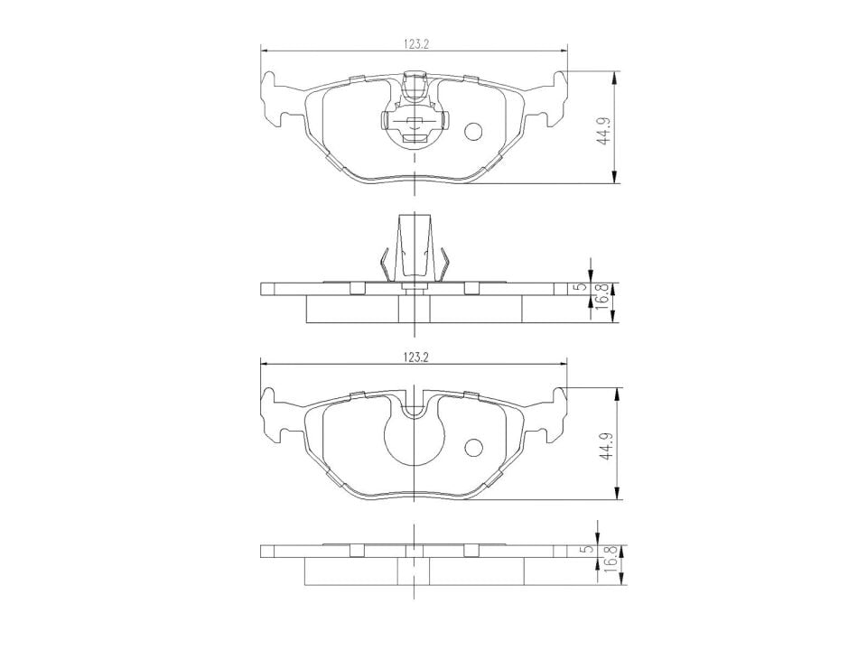 TEXTAR 34216761281 FREN BALATASI ARKA BMW E39