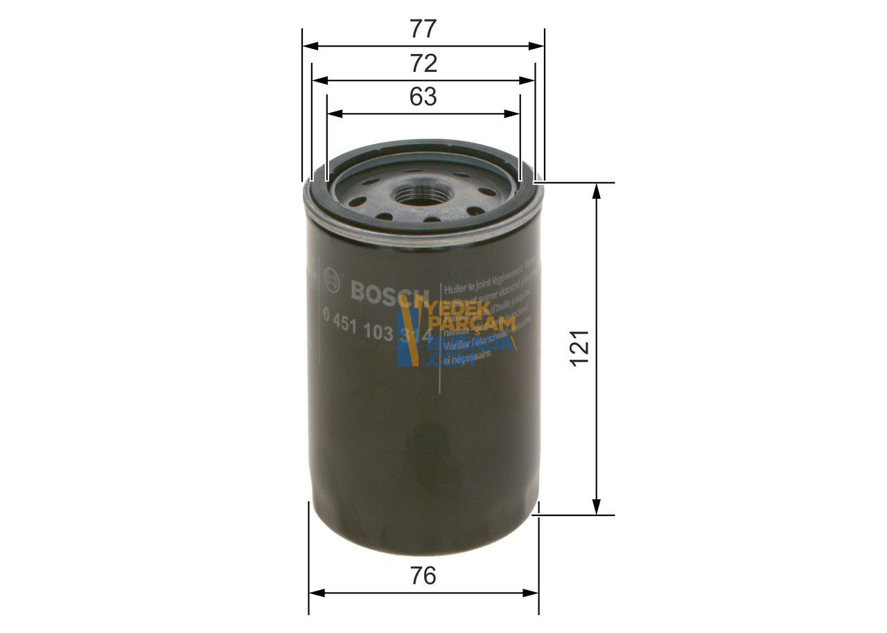 BOSCH 06A115561B YAG FILTRESI VW UNIVERSAL / AKL-AFT-ADR-AGN-BSE 1,6-1,8