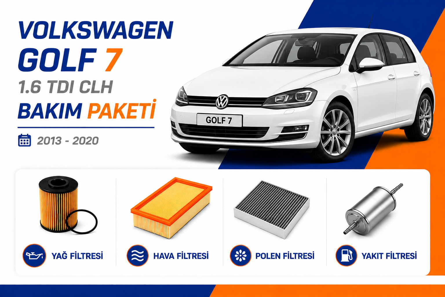 Volkswagen Golf 7 1.6 TDI CLH Bakım Paketi (2013-2020)