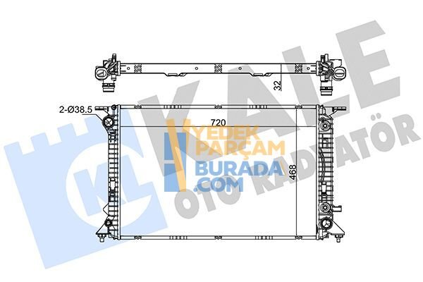 KALE 8K0121251AL SU RADYATÖRÜ VW A4-A5-Q5