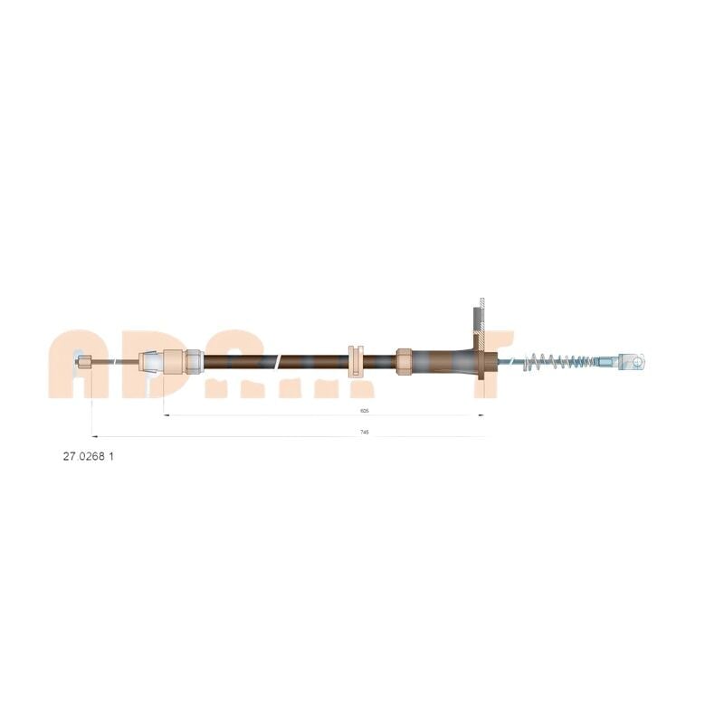 CAVO 86VB 2A604 BE EL FREN TELI FORD TRANSIT M-12 M-15