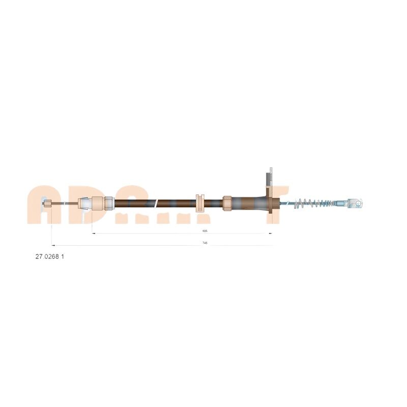 CAVO 86VB 2A604 BE EL FREN TELI FORD TRANSIT M-12 M-15