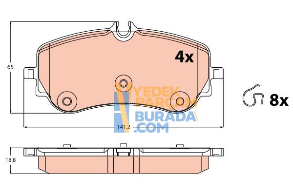 TRW 2H6698451 FREN BALATASI ARKA VW CRAFTER-AMAROK