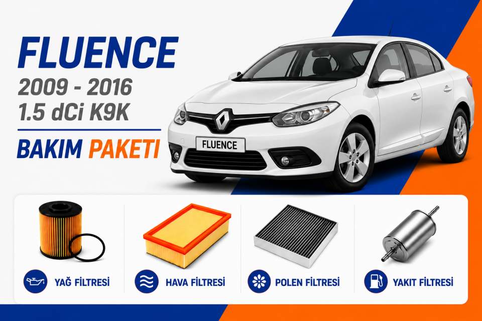 Renault Fluence 1.5 dCi K9K Bakım Paketi (2009-2016)