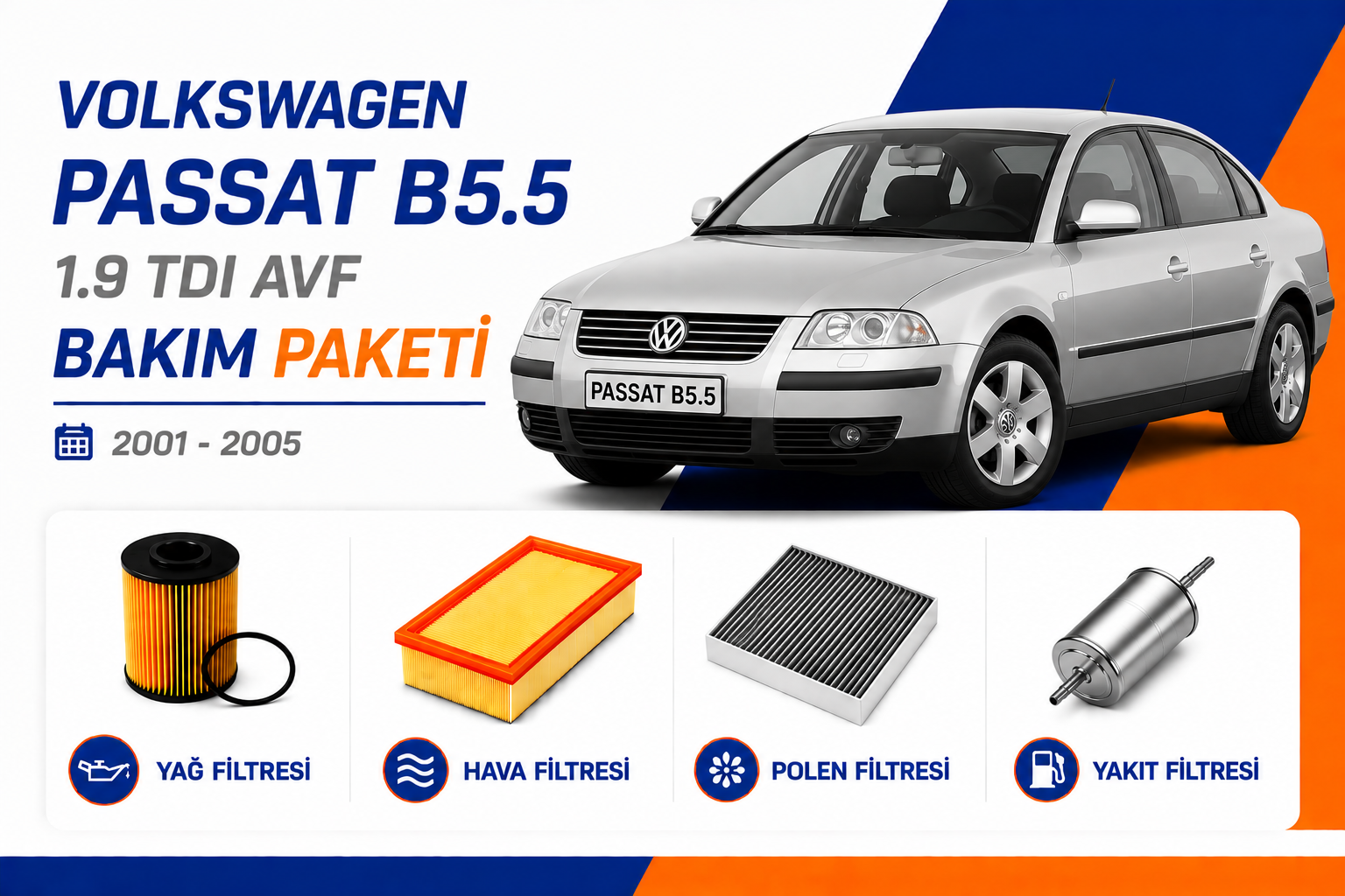 Passat B5.5 2001-2005 1.9 TDI AVF Bakım Seti