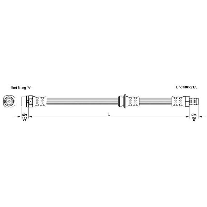 CAVO 34303411444 FREN HORTUMU ARKA BMW X3 E83 -X3 E83 LCI