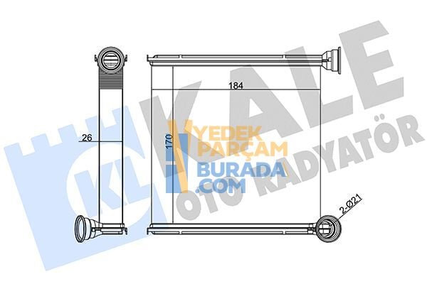 KALE 5Q0819031 KALORIFER RADYATÖRÜ VW GOLF7-PASSAT-TIGUAN-A3-LEON