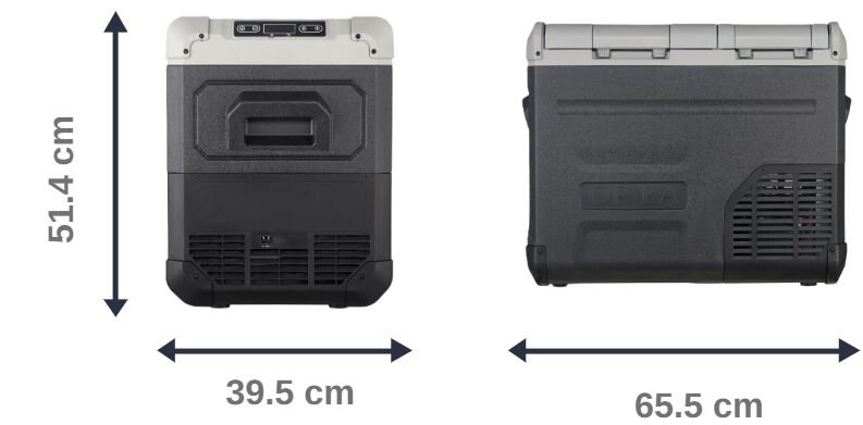 OpBa Ice 45 Litre Çift Bölmeli Araç İçi Buzdolabı 12V / 24V Kompresörlü Oto Buzdolabı -20°C