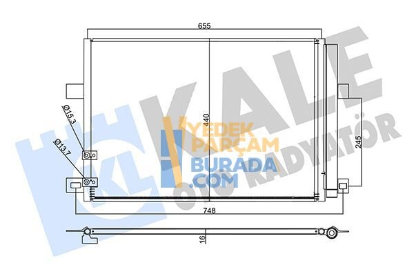 KALE 2H0820411A KLIMA RADYATÖRÜ VW AMAROK