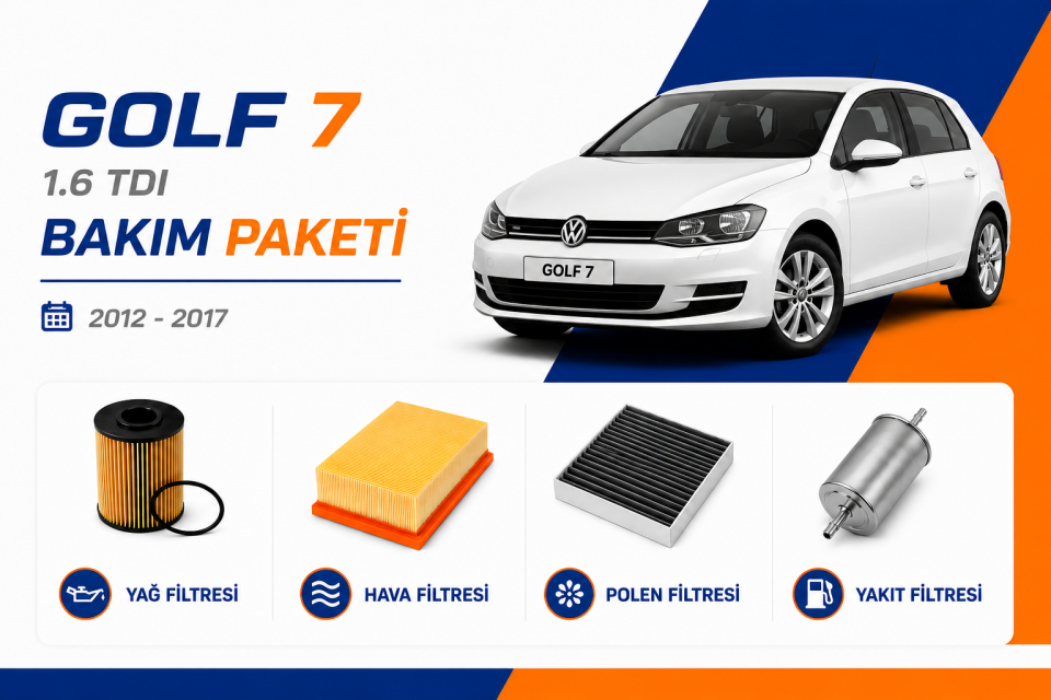Volkswagen Golf 7 1.6 TDI Bakım Paketi (2012-2017)