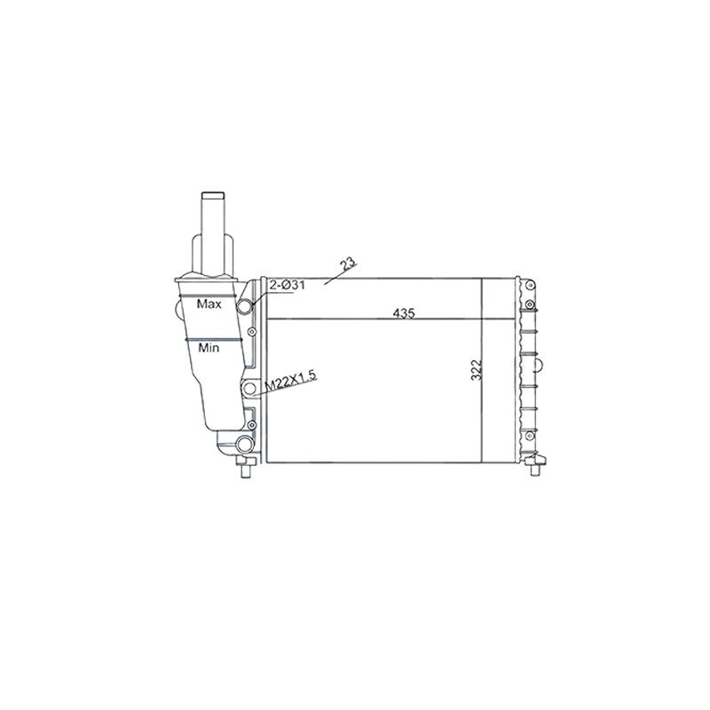 KALE 46446734 / 46465015 SU RADYATÖRÜ FIAT FIAT PUNTO