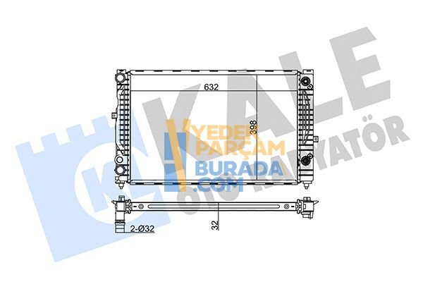 KALE 8D0121251BC SU RADYATÖRÜ VW PASSAT-A4-A6