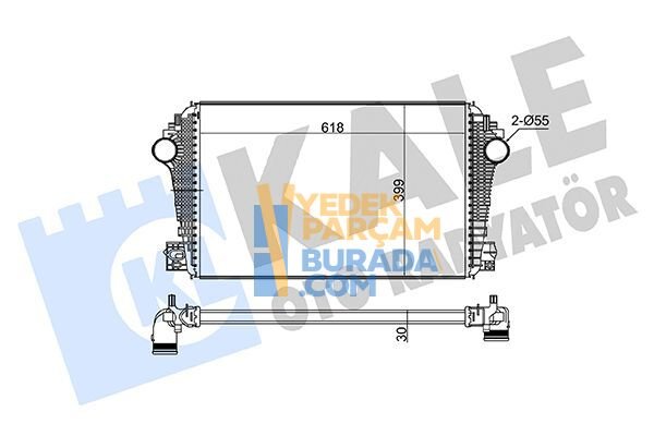 KALE 2H0145804 TURBO RADYATÖRÜ VW AMAROK