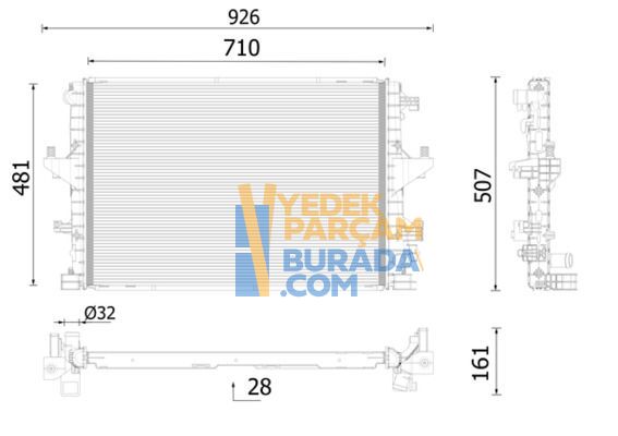 BEHR 7E0121253C SU RADYATÖRÜ VW T5,5-T6
