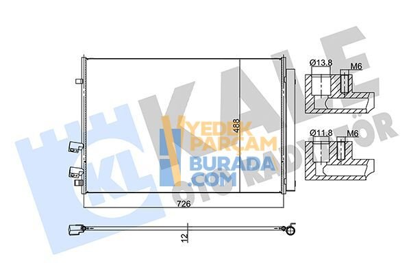 KALE 2N0820411A KLIMA RADYATÖRÜ VW CRAFTER-MAN TGE