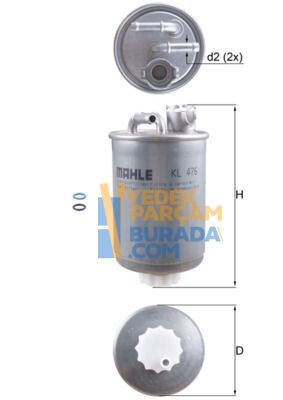 MAHLE 7M0127401A YAKIT FILTRESI VW SHARAN-GALAXY