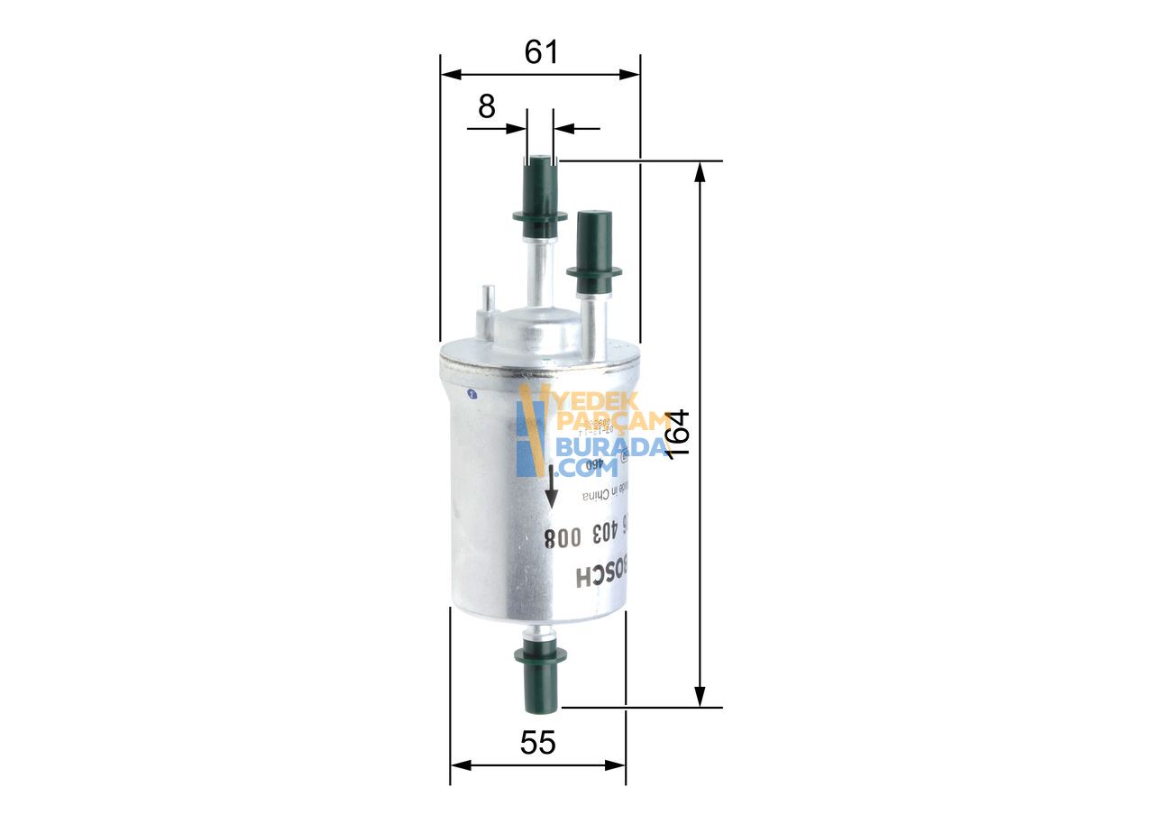 BOSCH 6Q0201051B YAKIT FILTRESI VW POLO-CORDOBA-FABIA / BBY-BKY-BZG-AZQ-BME 1,2-1,4 16V