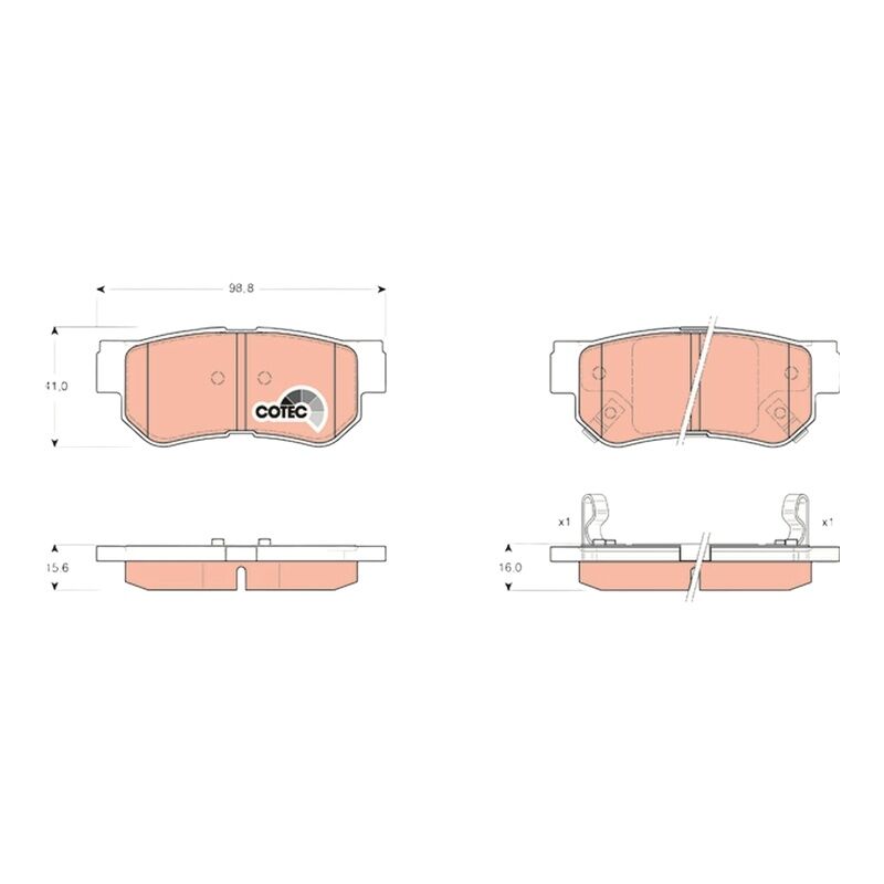 TRW 583021CA00 - 5830226A00 FREN BALATASI ARKA KORE SANTAFE/TUCSON/SONATA/SPORTAGE/MAGENTIS/KYRON