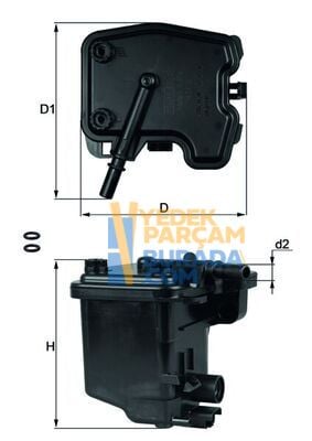 MAHLE 1901.95 YAKIT FILTRESI PSA 206/207/307/308/PARTNER/S40/V50/FOCUS