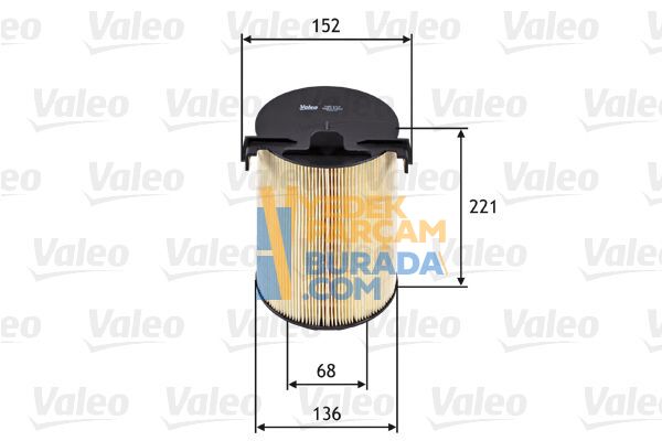 VALEO 1F0129620 HAVA FILTRESI VW GOLF5-GOLF6-JETTA-PASSAT-CADDY-A3-LEON