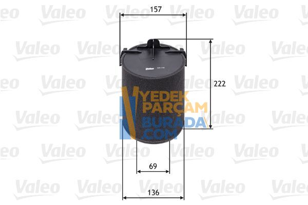 VALEO 1F0129620C HAVA FILTRESI VW GOLF5-GOLF6-JETTA-PASSAT-CADDY-A3-LEON