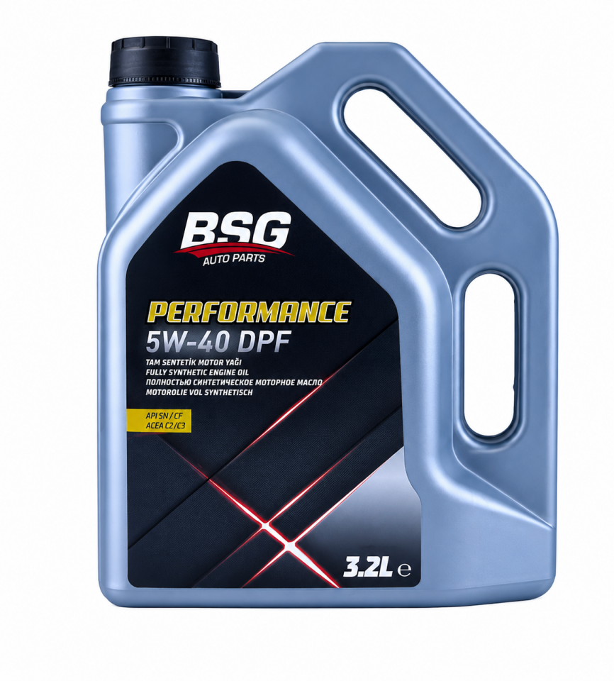 BSG MOTOR YAĞI 5W40 DPF 3,2 LİTRE SN/CF PARTİKÜLLÜ FULL SENTETİK