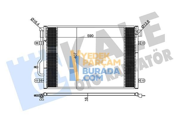KALE 8E0260403B KLIMA RADYATÖRÜ VW A4