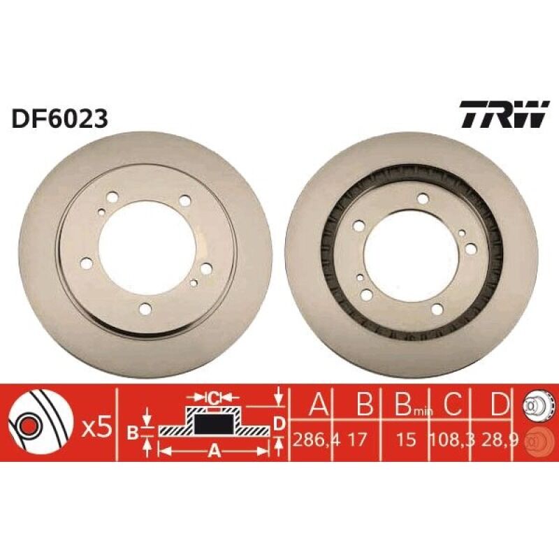 TRW 55211-65D01 FREN DISKI ÖN JAPON GRAND VITARA (FT) : VITARA (TD) 2.5 V6 96-98