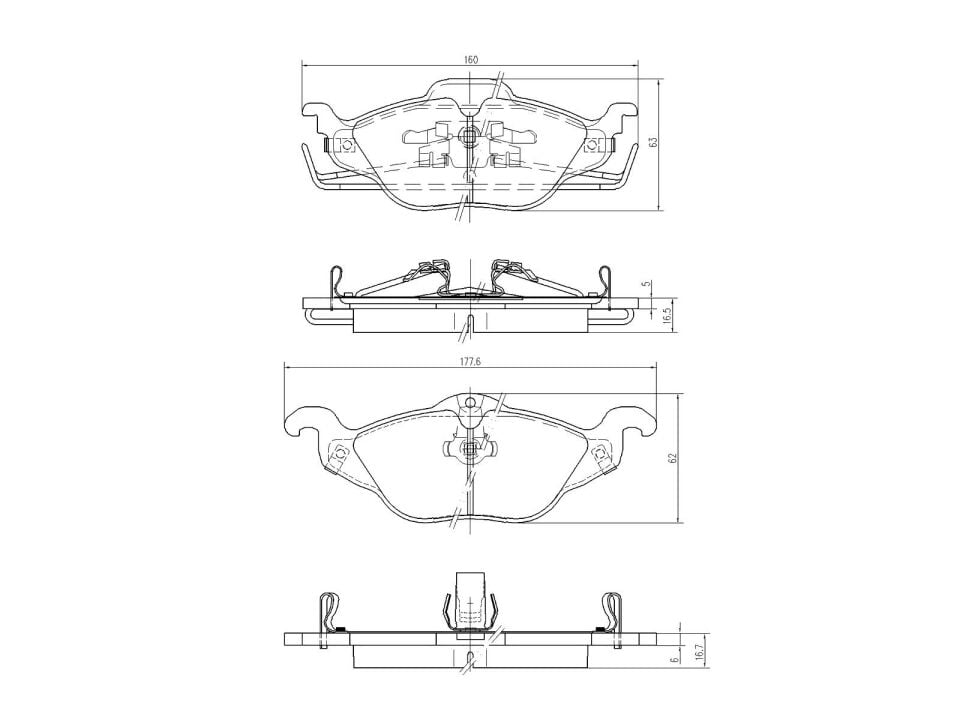 BOSCH 1605070 FREN BALATASI ÖN OPEL ASTRA G