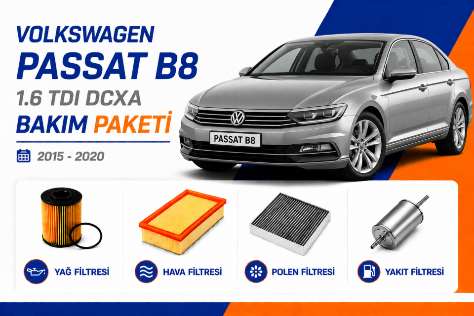 Volkswagen Passat B8 1.6 TDI DCXA Bakım Paketi (2015-2020)