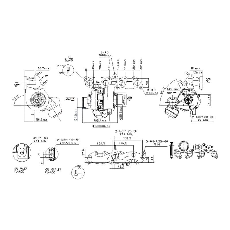 M.MARELLI 03G253014H TURBO SARJ VW GOLF5-JETTA-PASSAT-A3-LEON