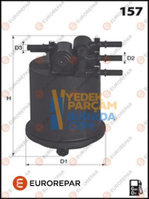 EUROREPAR 7700109585 YAKIT FILTRESI RENAULT KANGOO/MEGAN