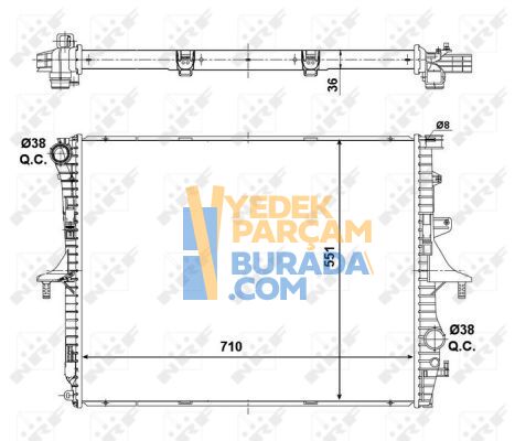 NRF 7L0121253A SU RADYATÖRÜ VW TOUAREG-Q7