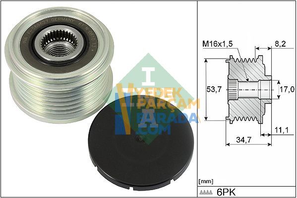 INA 1202375 ALTERNATÖR KASNAGI OPEL CORSA E