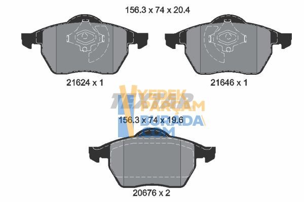 TEXTAR 8D0698151A FREN BALATASI ÖN VW PASSAT-A4