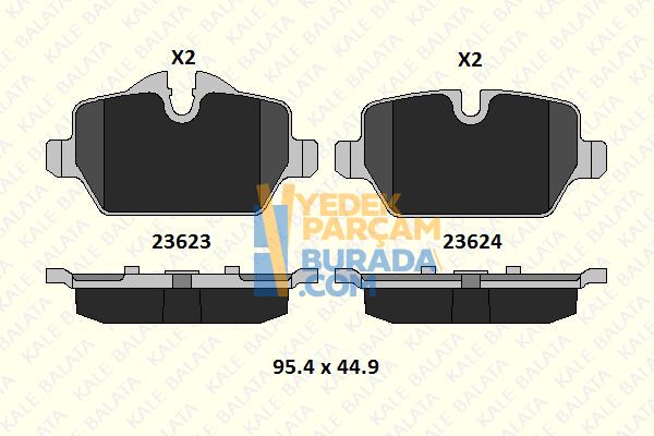 KALE Fren Balatası  Arka BMW E90-E91-E92-E93-X1 E84