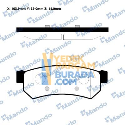 MANDO 96800089 FREN BALATASI ARKA OPEL LACETTI / 	 BM
