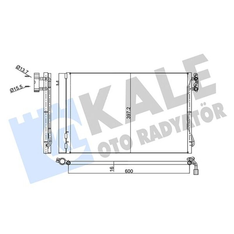 KALE 64539229022 KLIMA RADYATÖRÜ BMW E81-E82-E87-E88-E90-E91-E92-E93-X1E84-Z4E89