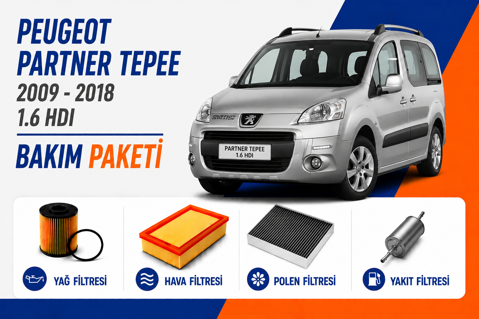 Peugeot Partner Tepee 1.6 HDI Bakım Paketi (2009-2018)